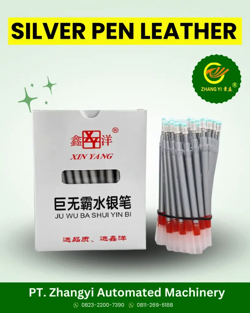 SILVER PEN FOR LEATHER MARKING AND REPAIR